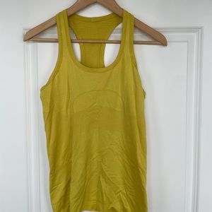 Size 6 (small) Yellow, Lululemon Swiftly Back Racerback